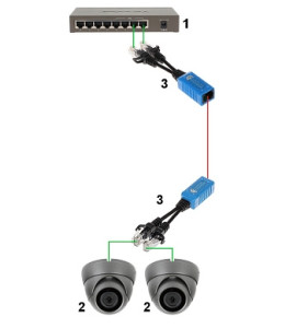 ADAPTOR AD-UTP/R 2x RJ45 / 1x RJ45