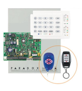 Centrala alarma antiefractie hibrida Paradox Magellan MG5000 + tastatura K10 + telecomanda REM1/REM15