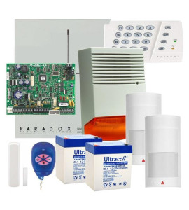 SIstem alarma Paradox Magellan MG5000 WIRELESS – 2 Detectori PMD2P + 1 contact magnetic DCTXP2 + sirena exterior HC F6A