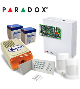 Sistem alarma Paradox Spectra SP4000 Kit 2P-EXT-F6 - 2 detectori 476+Pro + 1 contact magnetic + sirena de exterior HC F6A